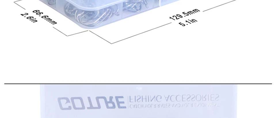Goture 500 шт. набор рыболовных крючков из углеродистой стали рыболовный крючок с отверстием для рыболовных снастей 3#-12#10 размеров рыболовные крючки