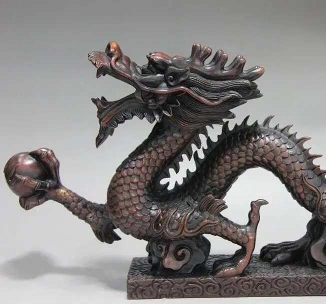 Китайский Королевский красная бронза Медь Lucky зодиака Играть бисера зверь