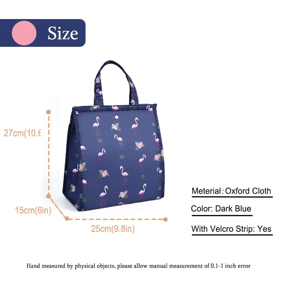 big deep blue New Baby Food Milk Bottle Storage Insulation Bags Waterproof Oxford Flamingo Bag Lunch Bag Infant Kids Food Warmer Thermal Bag - Color: big deep blue