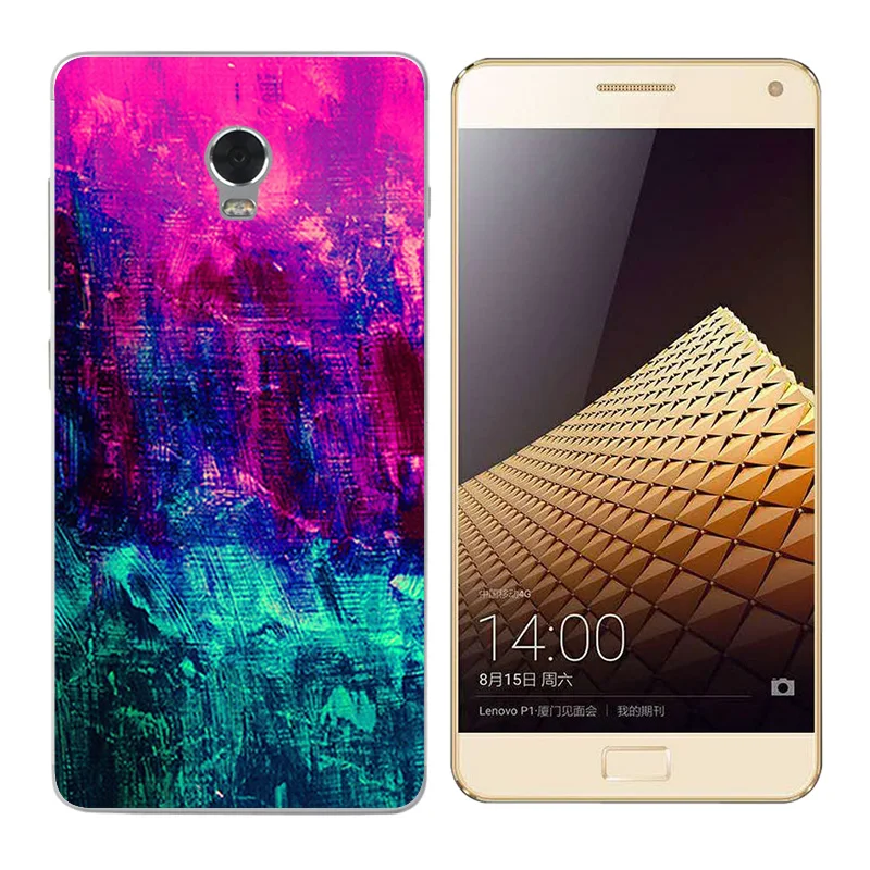 Задний Чехол для Lenovo Vibe P1 с принтом &quotдиск&quot мягкий силиконовый чехол Fundas P1a42 P1c72