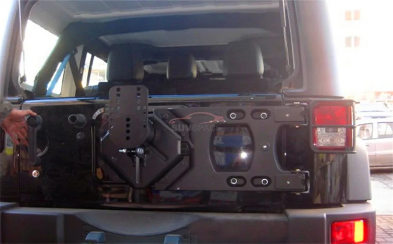 Подходит для Wrangler JK 2006- черный запасное колесо Mount Kit