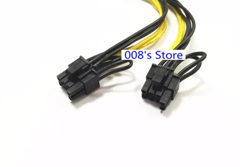 Новый кабель питания для ПК 20 см ЦП Molex 6 Pin to 2 PCI-e 8 (6 + 2) 18AWG разъемы графической