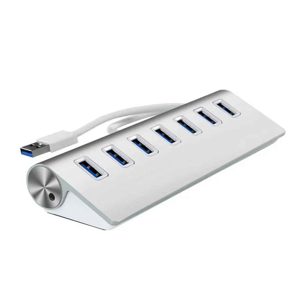 Leadzoe USB 3.0 концентратор 7-Порты и разъёмы Портативный высокое Скорость Алюминиевый