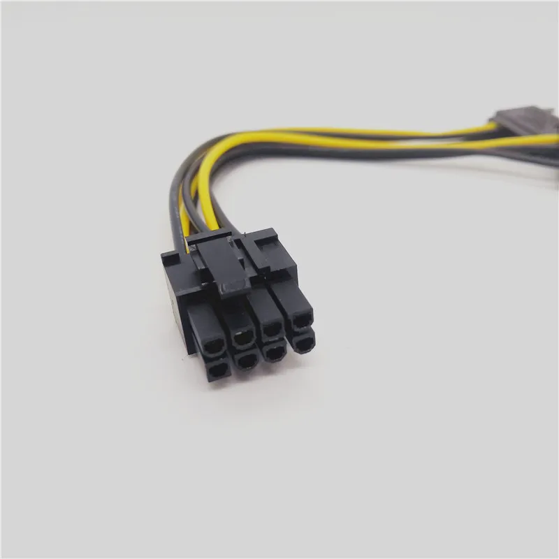Удлинитель питания 20 см 2 порта 15Pin SATA к PCI E 6 + 8Pin для графического майнинга
