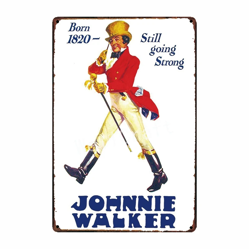 [ WellCraft ] johnnie walker whisky Metal Sign Wall Poster Sticker Party Decor for Pub bar Mural Iron Plaque Painting FG-237 - Цвет: WA 3109