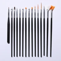 nail brush kit for manicures gel brush nail art dotting painting pen acrylic uv gel carving brush handle nail art design tools