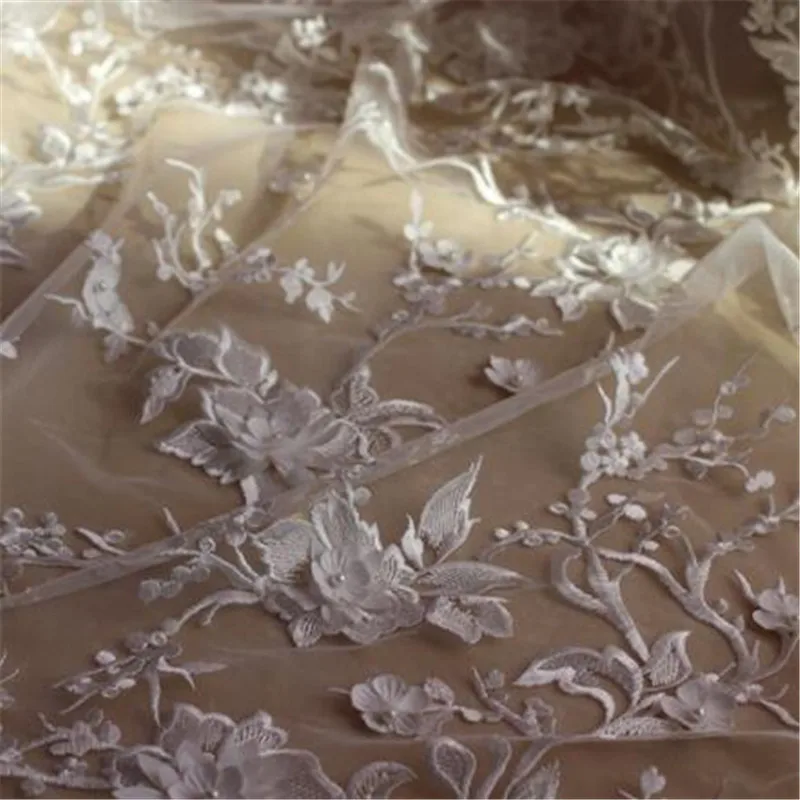 Женское платье с вышивкой из бисера 2 ярда х 120 см|embroidery lace fabric|lace fabricembroidery |