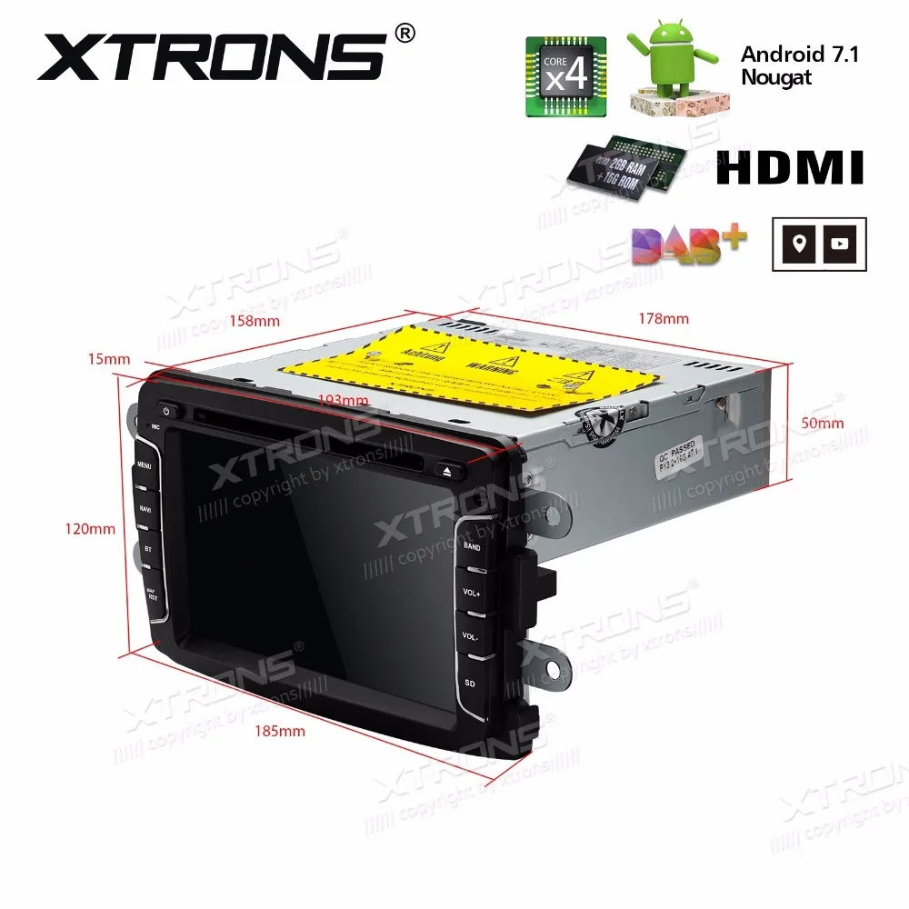 7 &quotчетырехъядерный ОС Android 1 nougat автомобильный DVD для Renault Logan 2012 2017 &amp Dokker Duster 2011