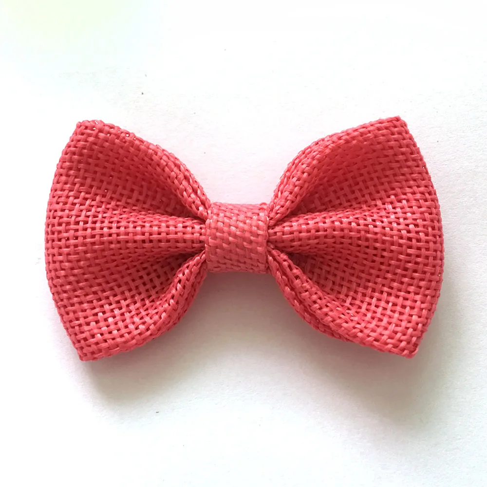 2 8 дюймовые зажимы для волос с бантом из мешковины тканевый бант девочек зажимами