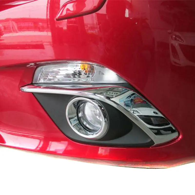 Для MAZDA 3 Axela 2014 2015 BM ABS хромированный передний противотуманный светильник для