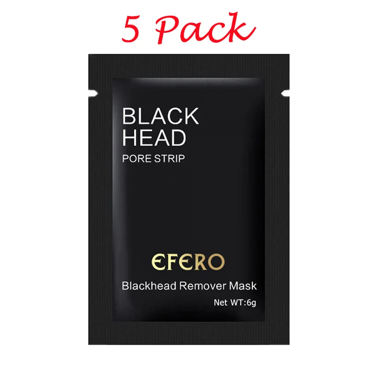 5Pack Style 4 Полоски для носа, черная маска для удаления черных точек, маска для ухода за лицом, черная маска для носа, полоска для пор, Очищающая маска для кожи TSLM1 - Цвет: 5Pack Style 4