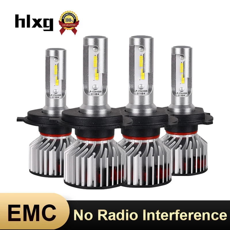 HLXG анти EMC без радиопомех Автомобильные фары H1 H11 H4 H7 светодиодные лампы 12V automotivo 70W