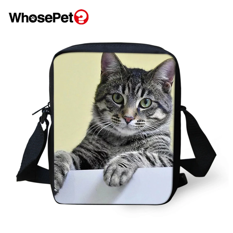 WHOSEPET женские сумки-мессенджеры с рисунками маленьких кошек животных через плечо