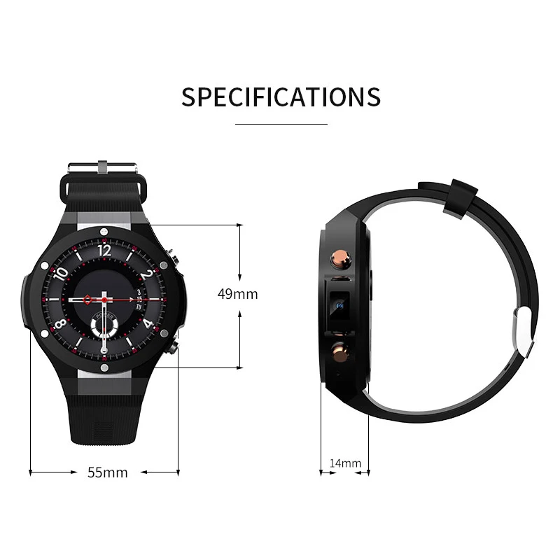 H2 android ios 1G+16GB Smart watch 1.39 inch mtk6580 SmartWatch phone 3G wifi GPS 5M heart rate nano SIM GSM For Men Ladies | Электроника