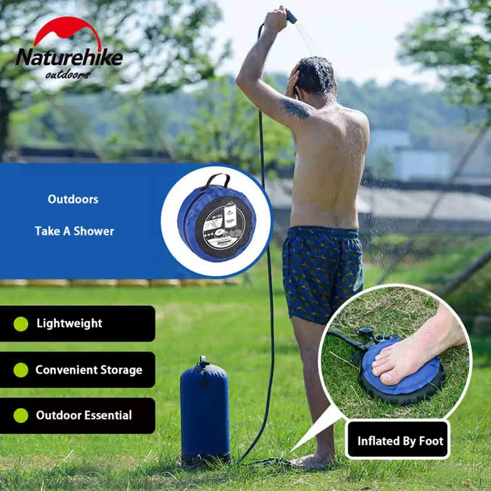 

Outdoor Inflatable Shower Pressure Shower Water Bag Large Water Area For Shower Wash Cars Portable Camp Shower