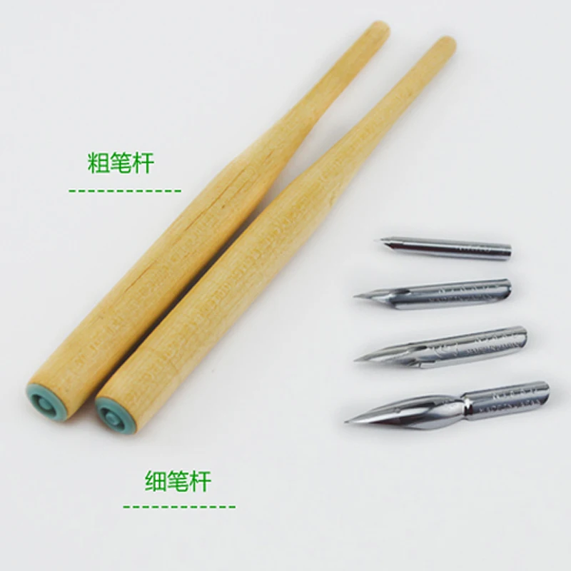 

4 Pen Nibs and 2pcs Handle for Artist Anime Comic Calligraphy Pen Supply Drawing Anime Multi School Multi Function Pen Supplier