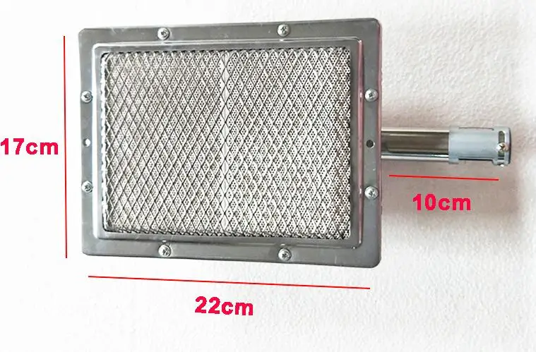 22x17cmx10cm 22*17 барбекю инфракрасная керамическая горелка нержавеющая сталь Керамика газовая горелка алюминиевая плита инфракрасная горелка с насадкой - Цвет: 22x17cmx10cm
