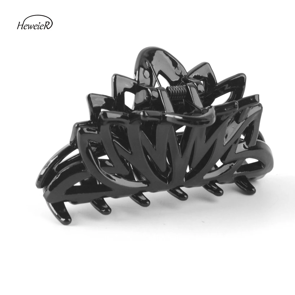 Women Ladies Girl Accessories Plastic Hollow Hair Crab Grasp Clamp Combs Claws Clips Pins Headwear Hairpins Headdress Hairpiece |