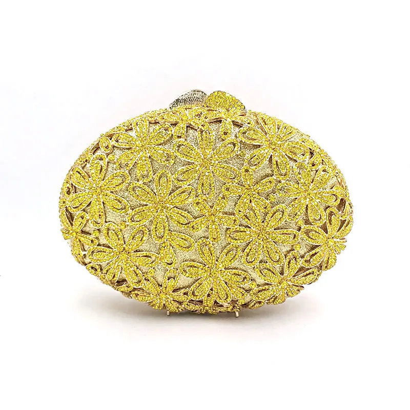 Color 9 yellow Нигерийская Сумочка для невесты, свадебной вечеринки, женская сумочка для вечеринки, сумочка с бриллиантами, роскошный цветной клатч с кристаллами, элегантный кошелек с цветами и кристаллами - Цвет: Color 9 yellow