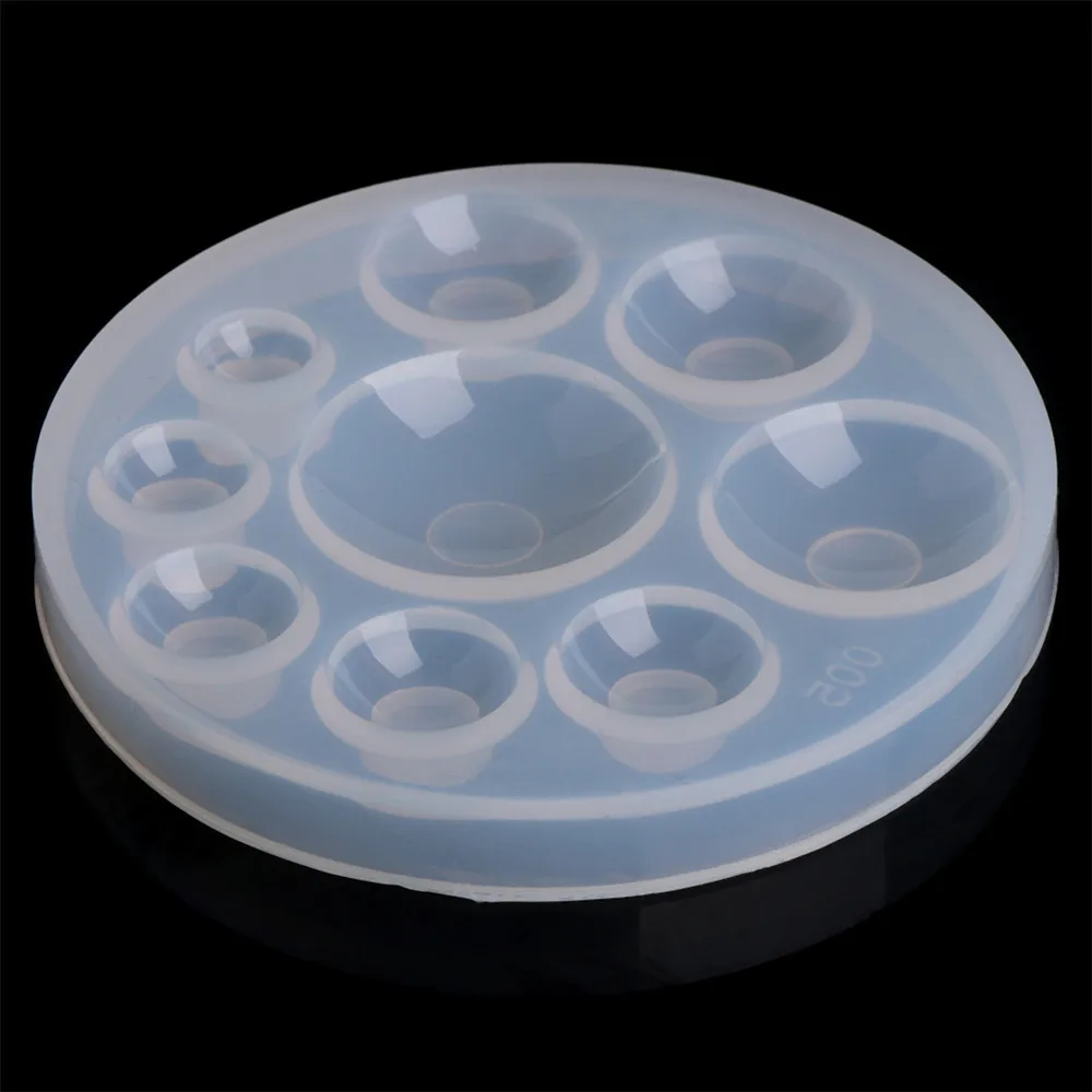Round glass JAVRICK 1 шт. полусфера/круглый/Овальный силиконовые формы для смолы кулон ювелирных изделий инструмент 4 стиля - Цвет: Round glass
