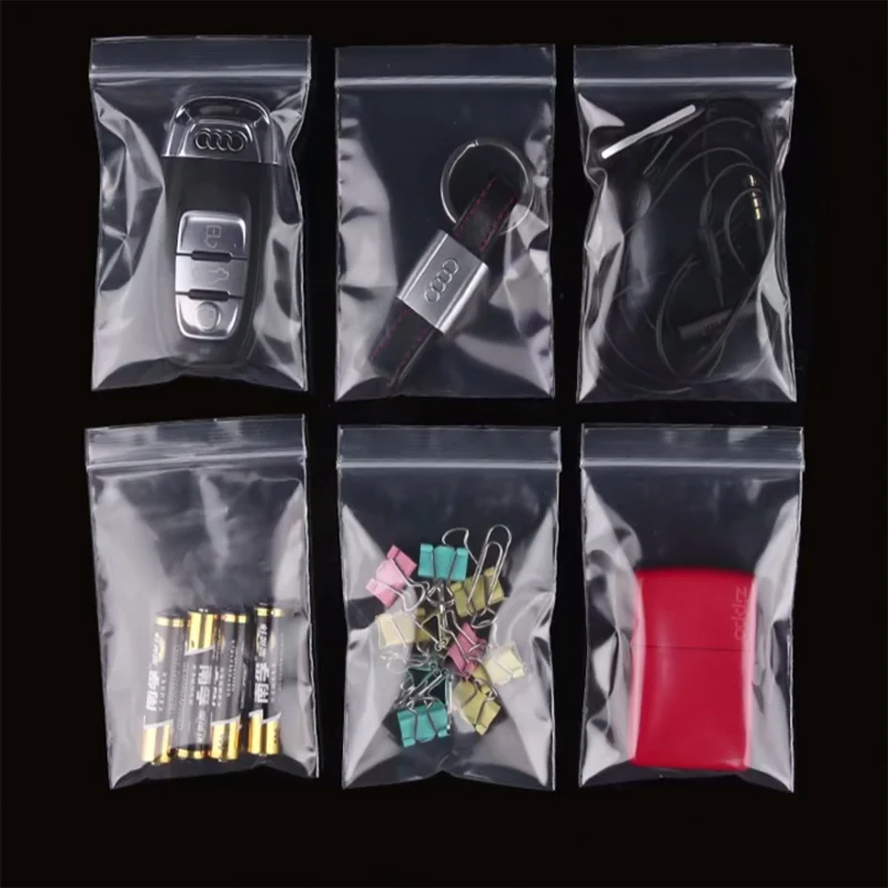 Маленькая пластиковая сумка на молнии толщиной 0,12 мм Ziplock упаковка для таблеток несколько размеров пакеты на молнии пластиковая упаковка мешков для хранения