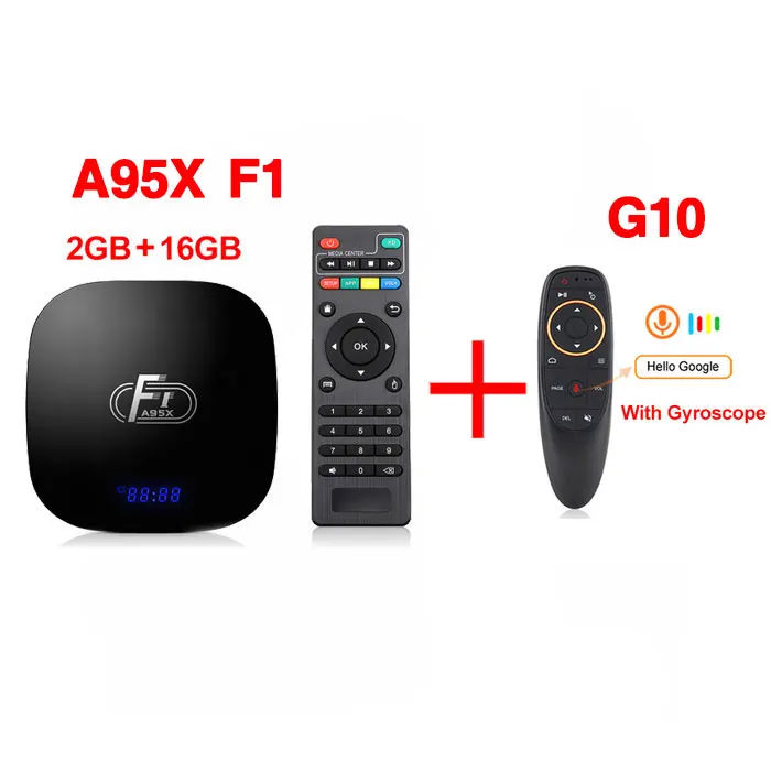 2G 16G G10-Gyroscope Приставка A95X F1 Smart tv box Android 8,1 Amlogic S905W 2 Гб ОЗУ 16 Гб ПЗУ 2,4 ГГц WiFi 4K медиаплеер PK X96mini ТВ приставка - Цвет: 2G 16G G10-Gyroscope