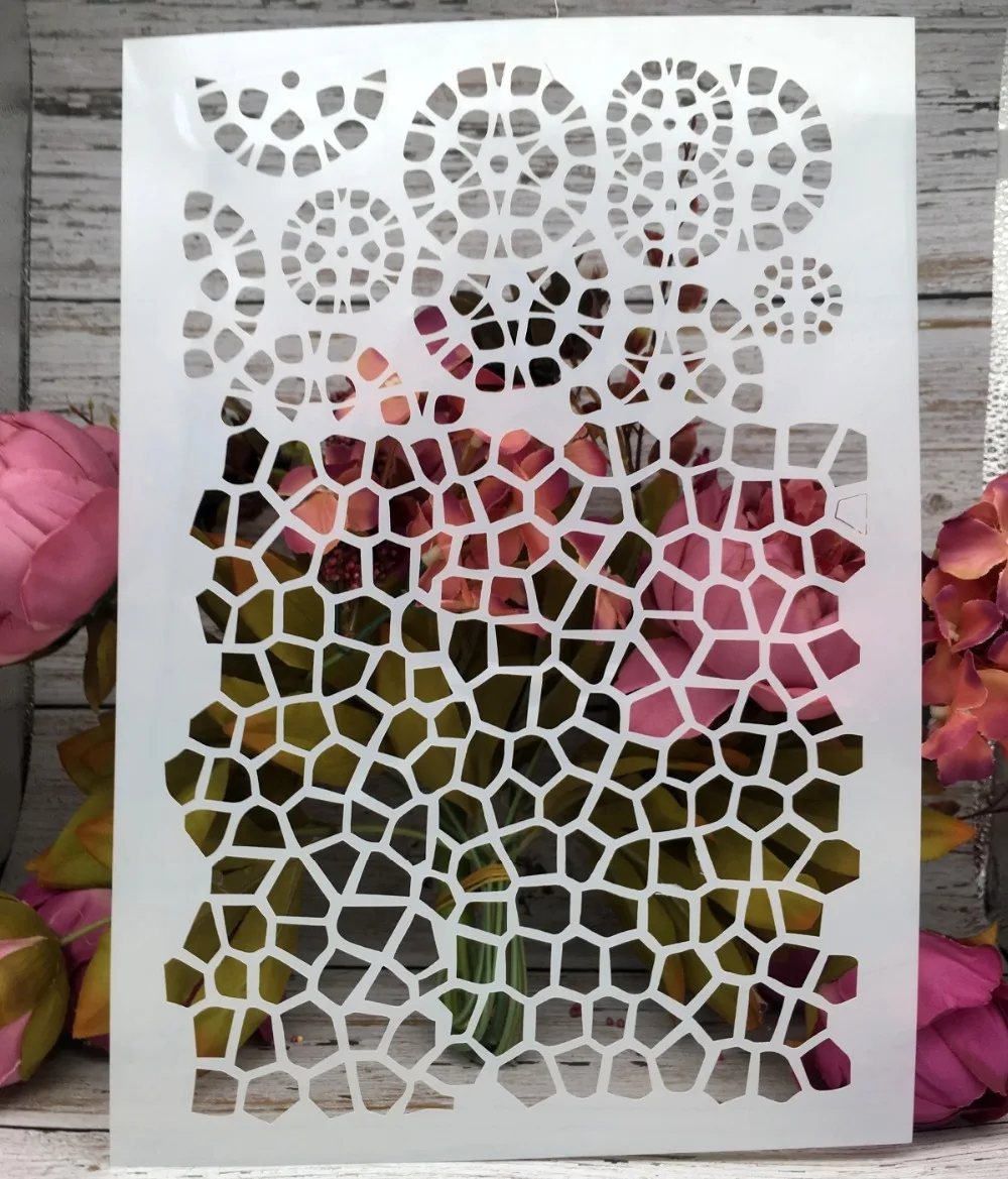 4 шт./компл. трафареты A4 с текстурой листьев для шитья сделай сам рисования