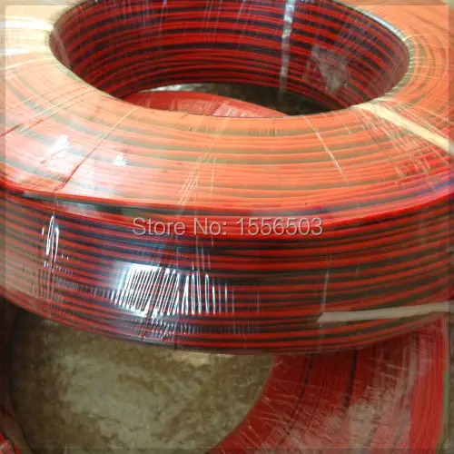 15 Meters 2pin Red Black Cable 22AWG UL 2468 Electronic Wires LED Single Color 3528 5050 Flexible Strip Connector Extension Wire |