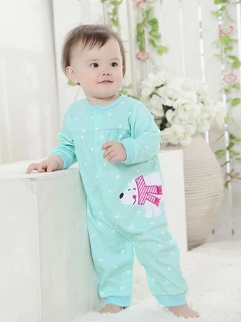 2018 New Winter Cotton Baby Clothes Girls Long Sleeves Bodysuit Boy Jumpsuit 9 colors 1 pcs Free shipping HB002 | Детская одежда и