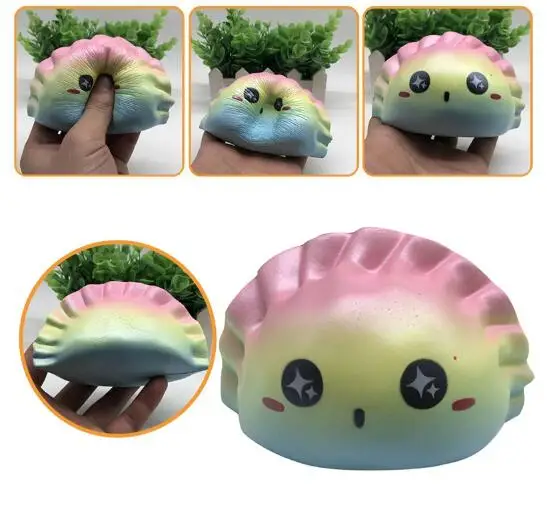 

3pcs/lot squishies wholesale rare kawaii new squishy colorful dumplings slow rising squishy with package kids toy gifts