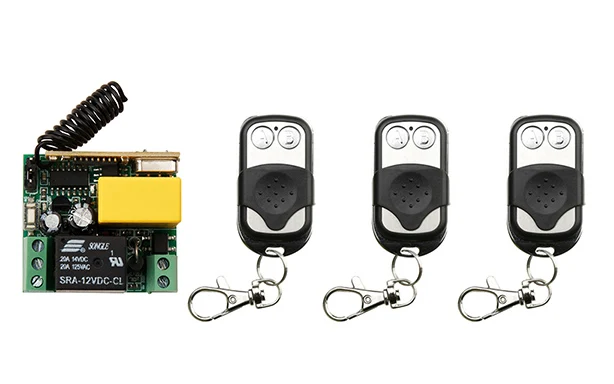 Новый AC220V 1CH 10A радио Управление; RF Беспроводной кнопочный пульт дистанционного Управление переключатель 315 МГц 433 teleswitch 3 передатчик + приемник-1 шт.)