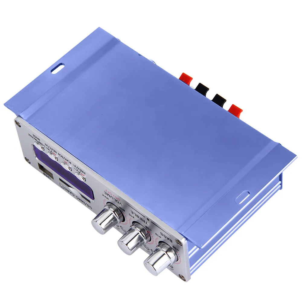 Hi-Fi 12 В стерео Мощность усилитель Авто Аудио Радио MP3 Динамик светодио дный 2