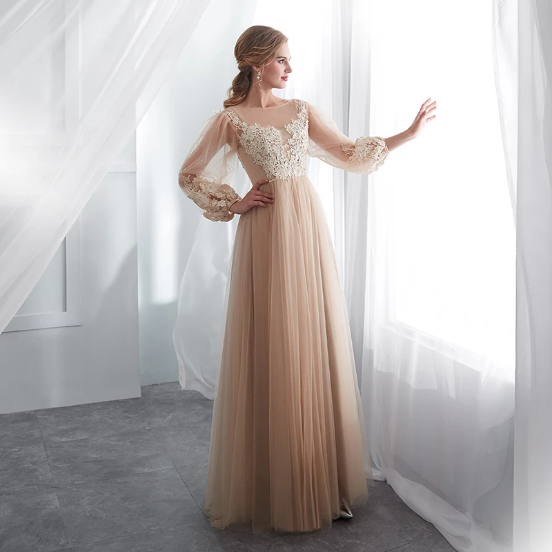 Forevergracedress платья подружки невесты цвета шампань 2019 A Line официальные свадебные для