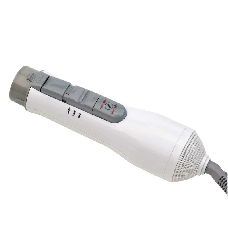 8-in-1 Multifunctional Electric Hair Dryer Brush Blow Dryer Rotating Comb Brush Straightening Hair Curler Styling Tools pj - Цвет: Светло-серый