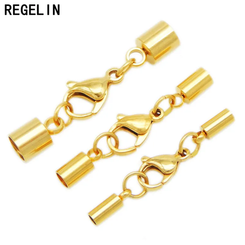 REGELIN 316 застежки-крючки из нержавеющей стали для ювелирных изделий 5 шт. кожаный
