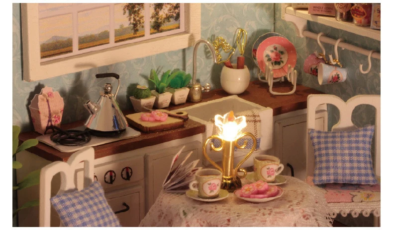 Cute Room A Doll's House Gift for Lover The Puppenhaus Toys Children Miniature Furniture Wooden | Игрушки и хобби