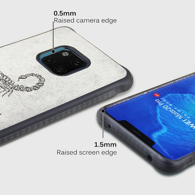 Тканевый чехол Twelve concellations для Huawei P20 Lite Pro Mate 10 20 мягкая прозрачная задняя крышка