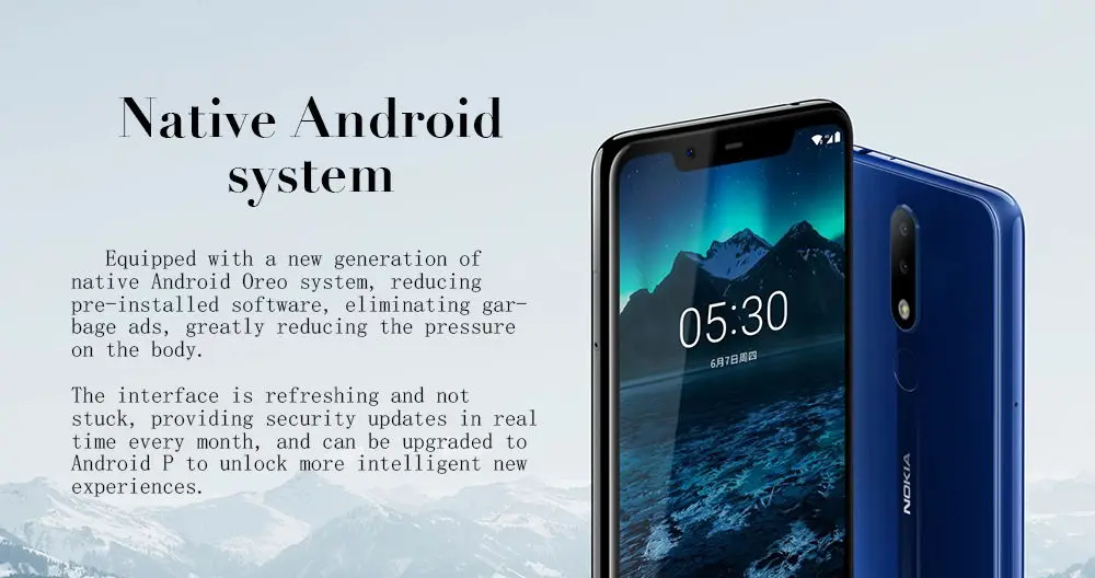 Мобильный телефон Nokia X5 4G 64G Android 8 1 3060 мАч 3 камеры две sim карты отпечаток пальца 5 86
