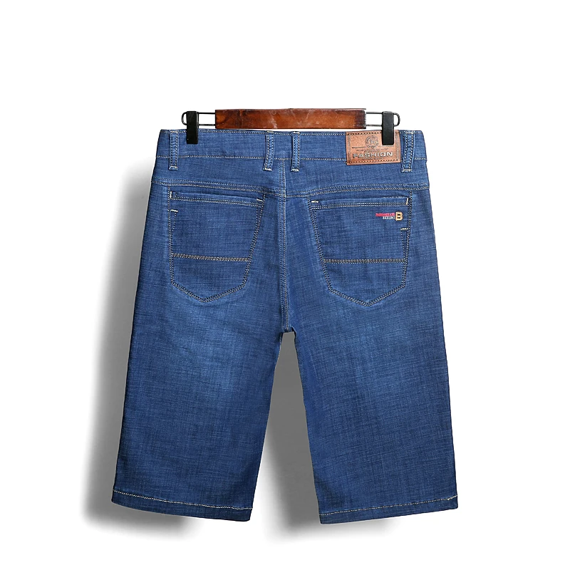 Мужские джинсы KSTUN Стрейчевые джинсовые шорты ультратонкие светло-синие