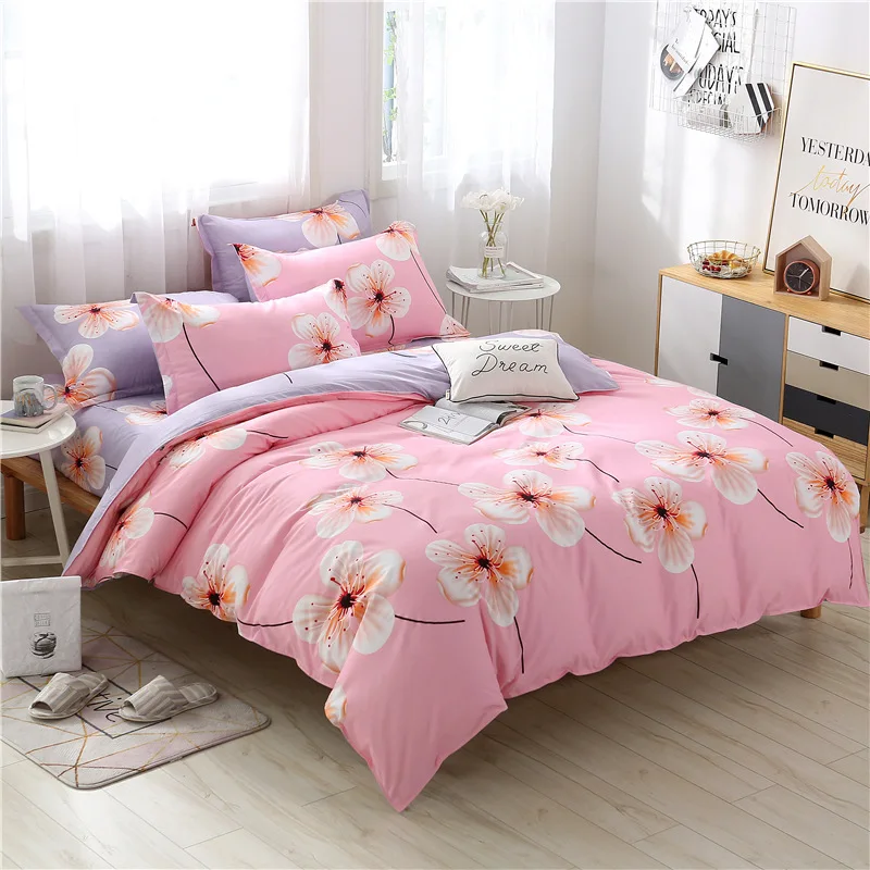 1 PCS Duvet cover printing single double size quilt Skin Care Cotton Bedclothes 160x210cm/180x220cm/200x230cm Size | Дом и сад
