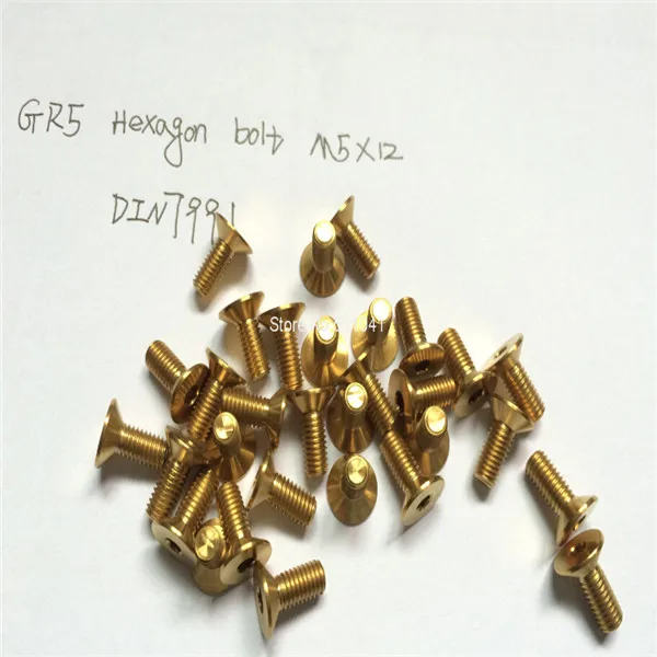 Кольцо-болт из титанового золота GR5 100 шт. M8 * 6 5 мм GOLD Ti класс | Обустройство дома