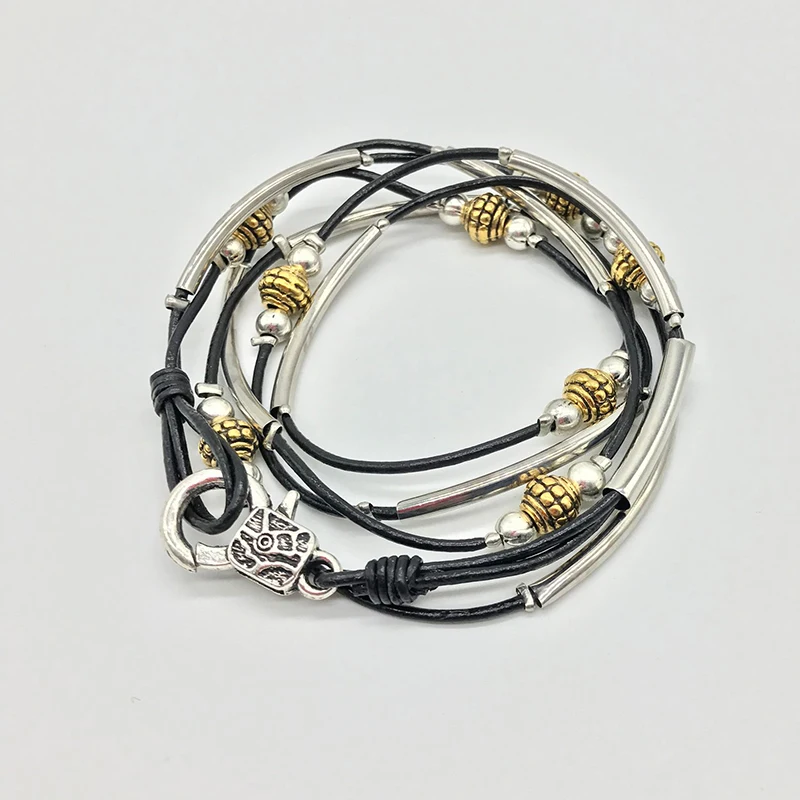 Модный кожаный ремешок в стиле ретро плетеный браслет ручной работы