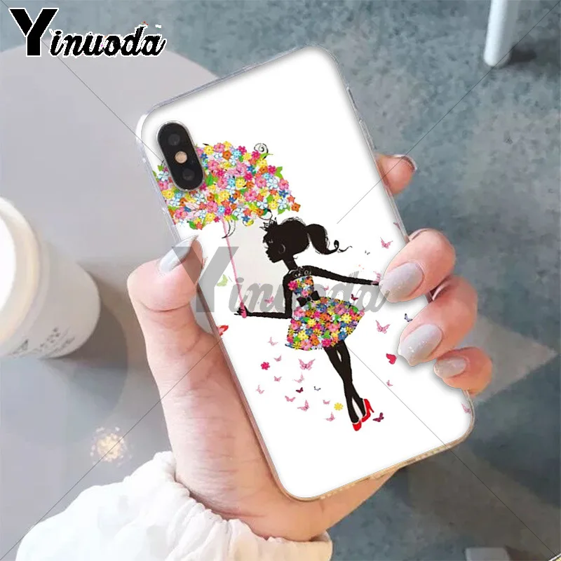 11pro MAX бабочка танцующая девушка эффект мягкий ТПУ чехол для телефона Apple iPhone 8 7 6 6S