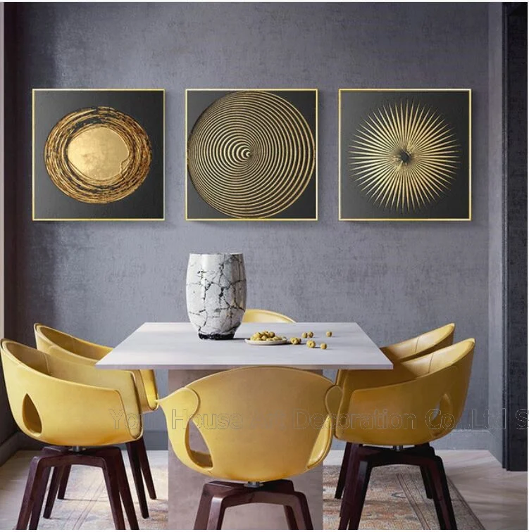Постер Cuadros Decoracion для гостиной Картина на холсте абстрактная золотая черная