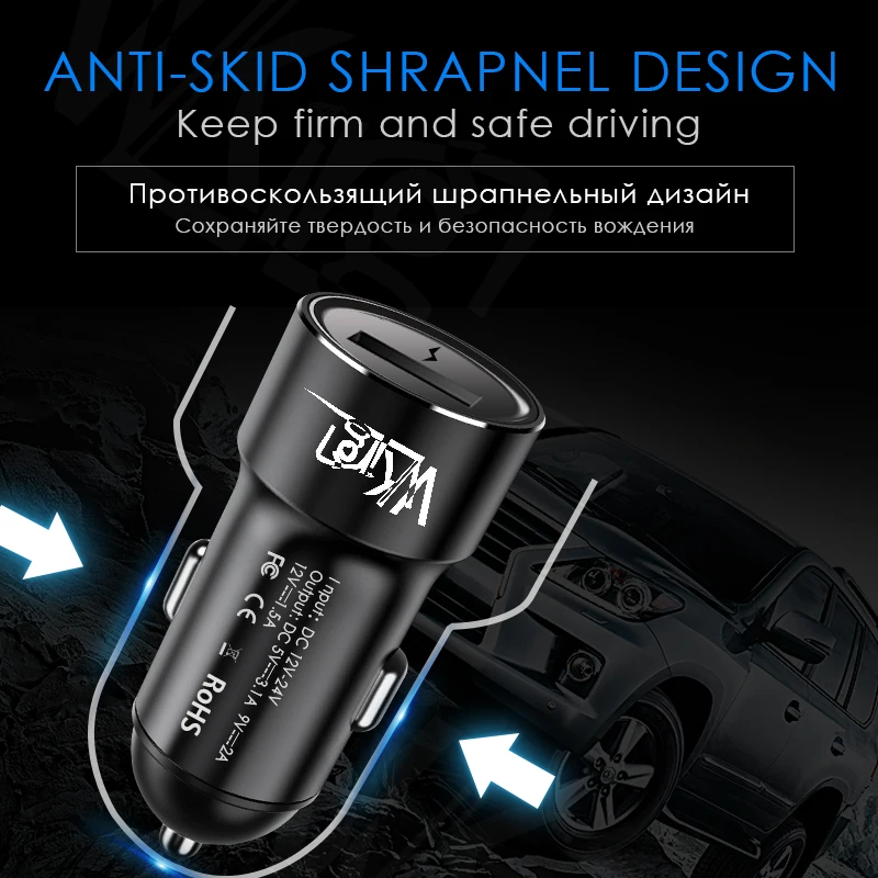 VVKing Быстрая зарядка 3 0 USB Автомобильное зарядное устройство Универсальный