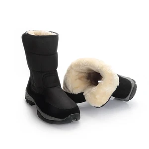 Мужские зимние ботинки, черные теплые ботинки на резиновой подошве с подошвой и пряжкой, большие размеры 48, 2019