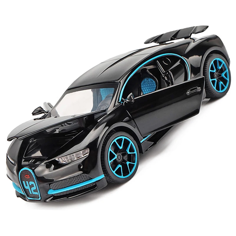 KIDAMI игрушечный автомобиль из 1:32 сплава Bugatti Chiron звуковой светильник коллекция