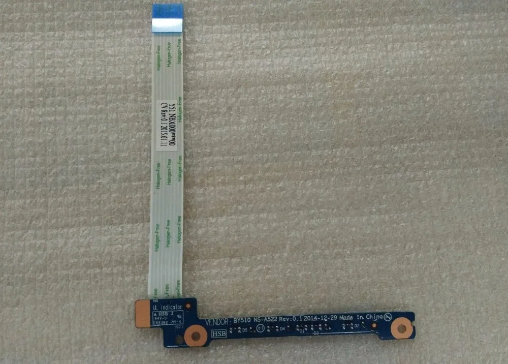 

WZSM Wholesale New For LENOVO Y700-17ACZ Y700-15isk LED BOARD W/ CABLE BY510 NS-A522 NBX0001GA10