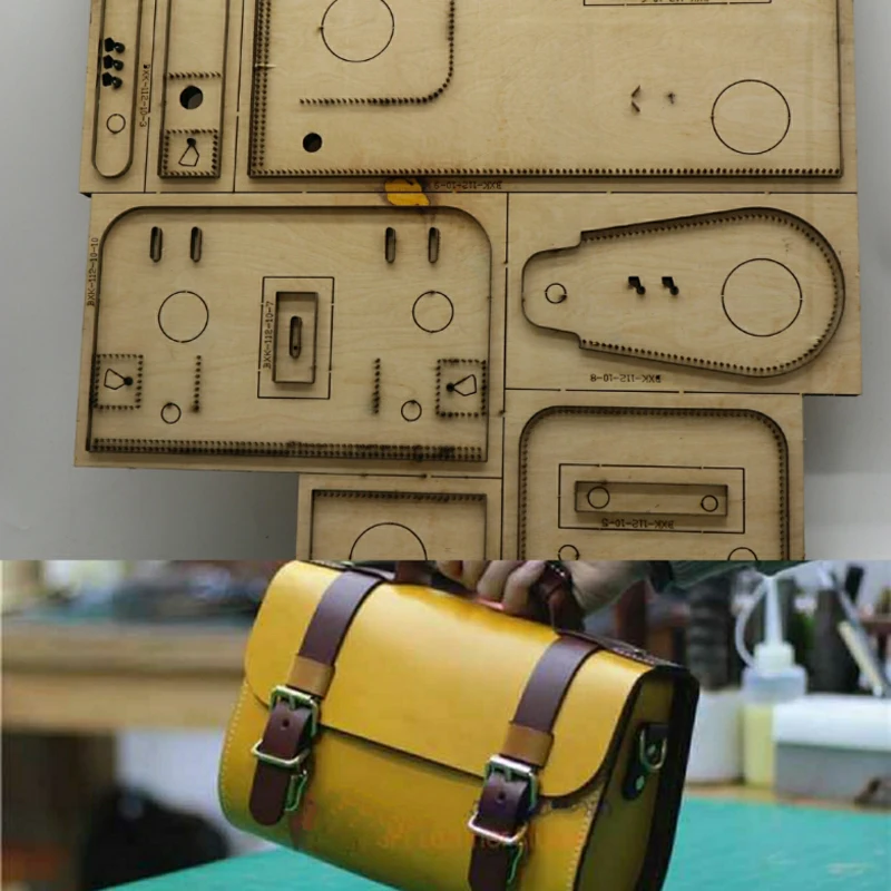 DIY Кожа ремесло маленькая сумка Нож Плесень Режущие штампы ручной удар инструмент шаблон 25x18x10,5 см