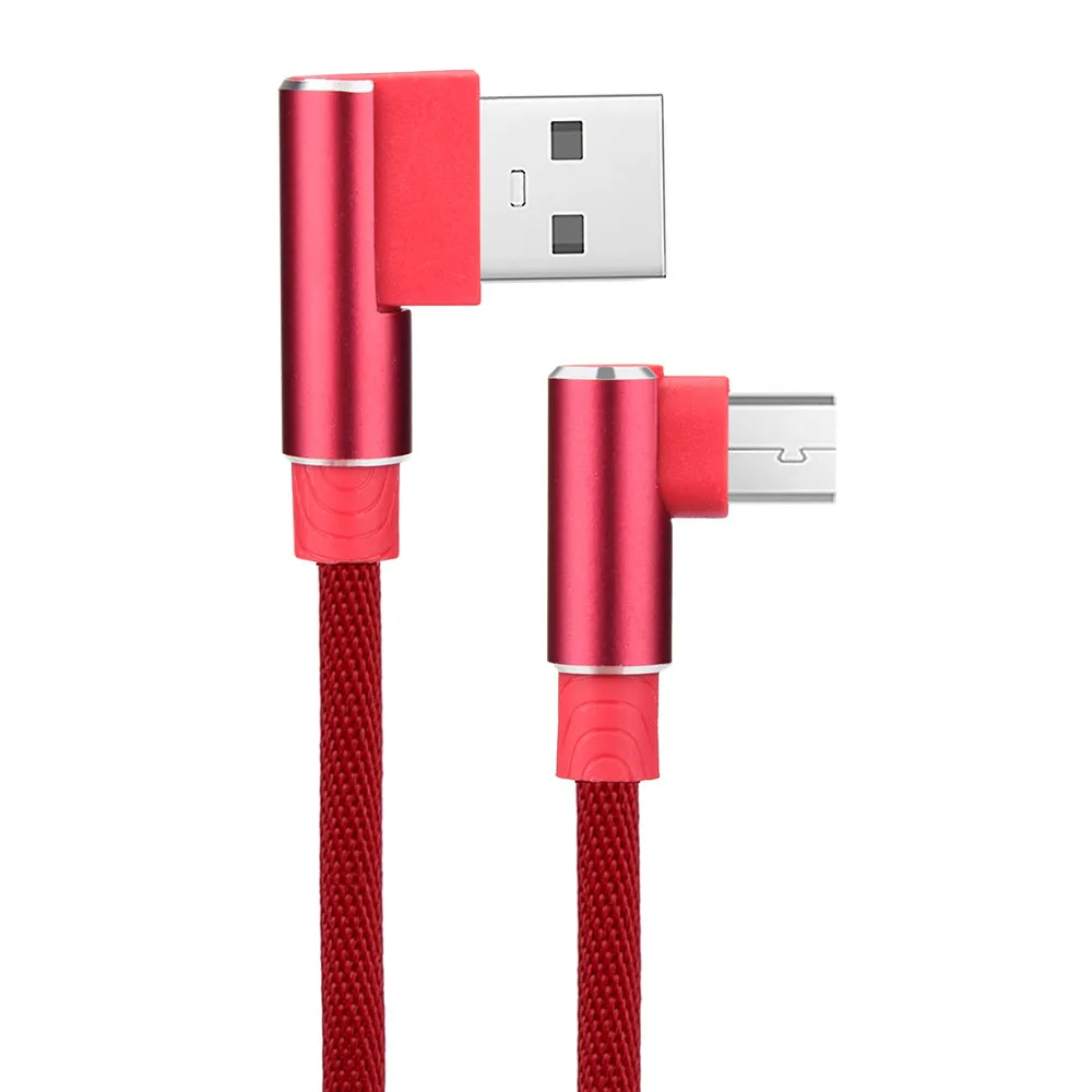 Абсолютно и высококачественный 1 м 90 градусов угловой l-образный V8 USB 2,0 кабель для зарядки и передачи данных для телефона Android